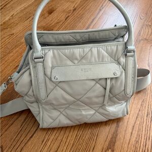 MZ Wallace Light Gray Quilted Tote
